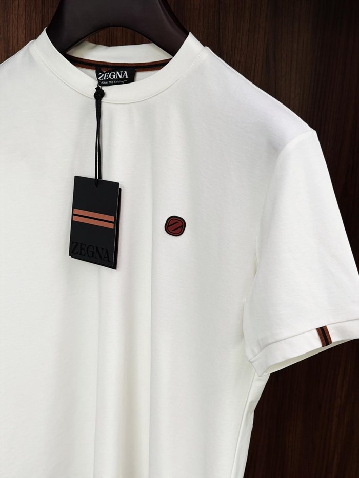 Silikon Kabartma Logolu Bisiklet Yaka T-Shirt