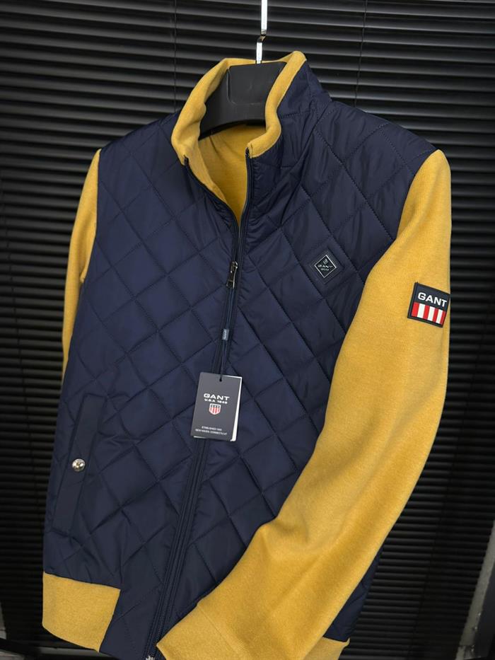 Baklava Desenli Triko Kollu Ceket