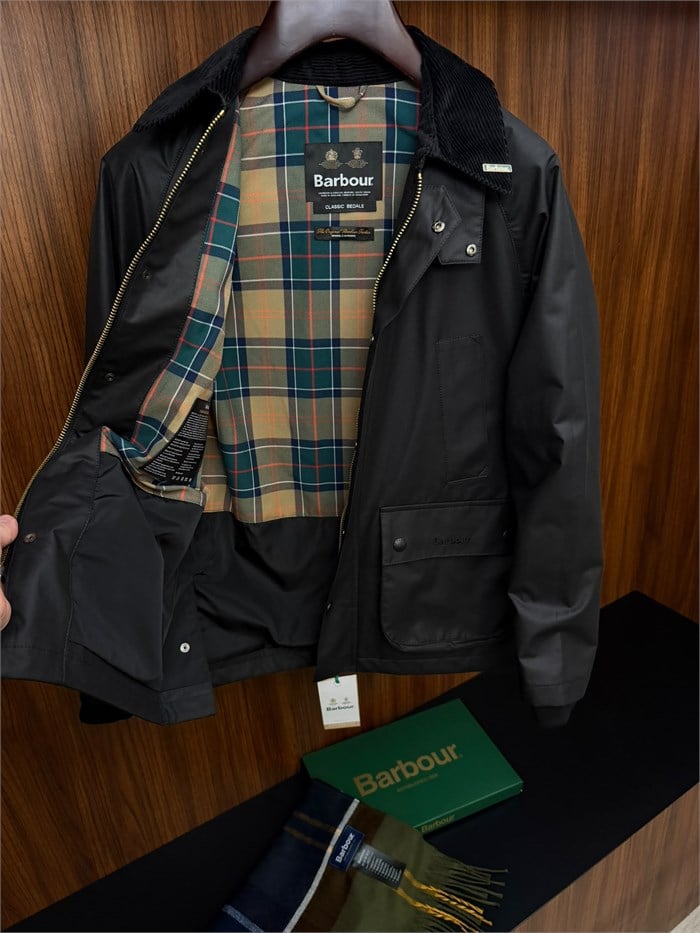 Modern Beaufort Check Yağlı Ceket