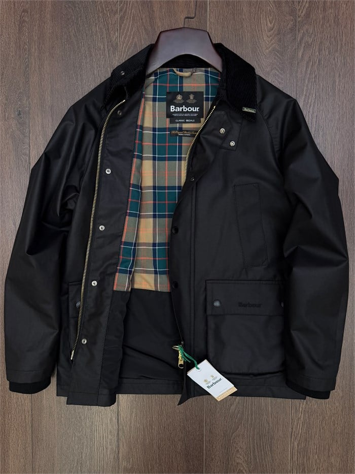Modern Beaufort Check Yağlı Ceket