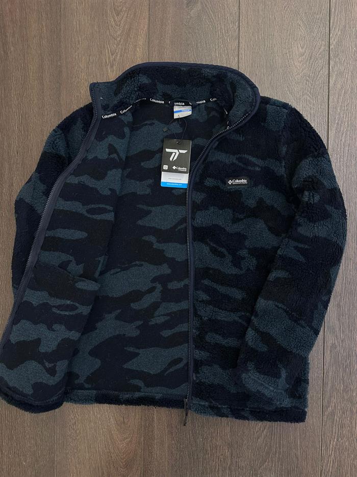 Kamuflaj Baskılı Peluş Ceket