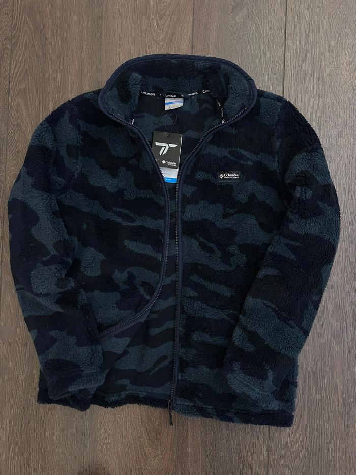 Kamuflaj Baskılı Peluş Ceket