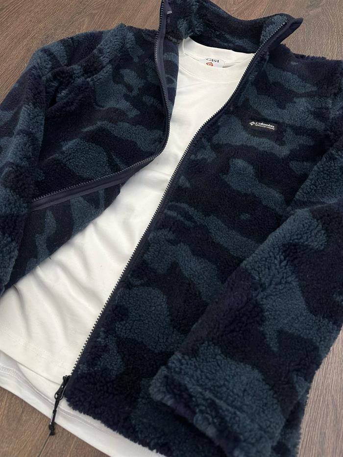 Kamuflaj Baskılı Peluş Ceket