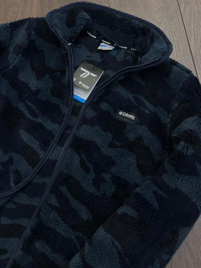 Kamuflaj Baskılı Peluş Ceket