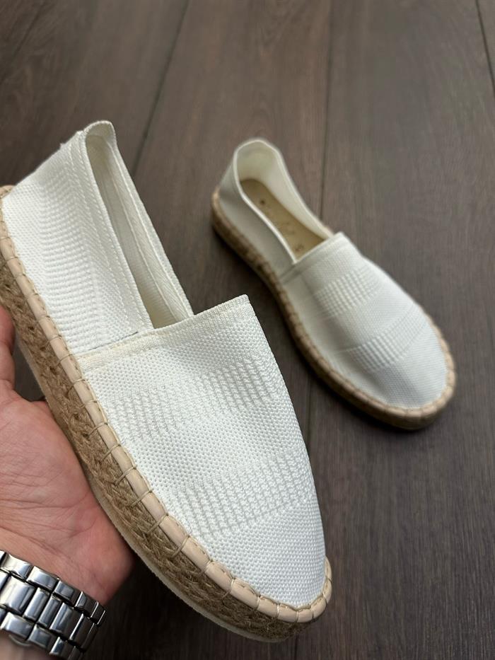 Hasır Taban Keten Espadril
