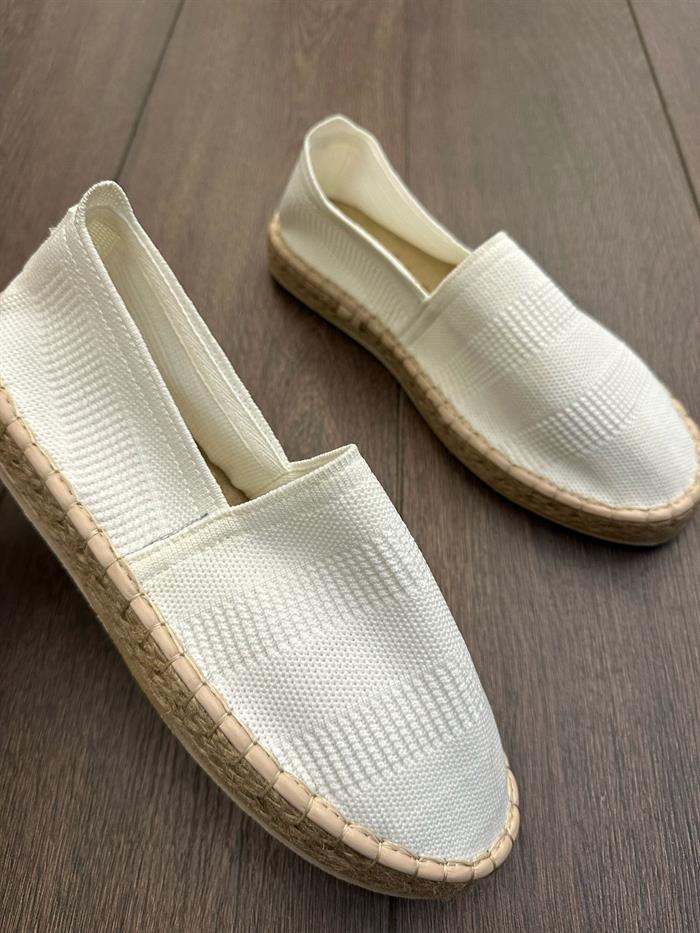 Hasır Taban Keten Espadril