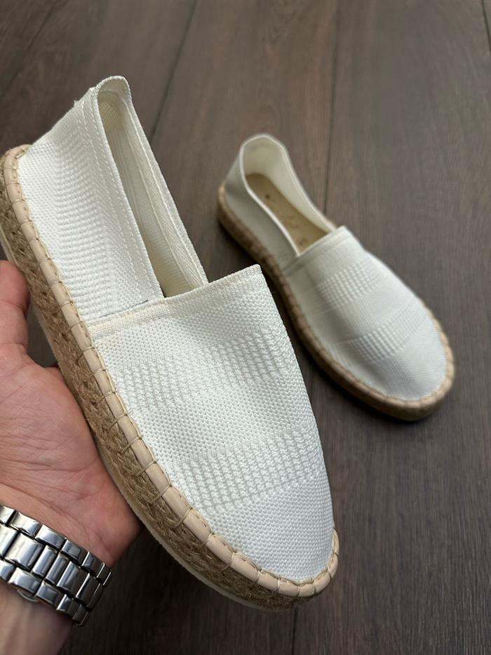 Hasır Taban Keten Espadril