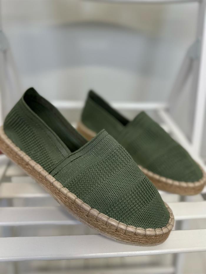 Hasır Taban Keten Espadril
