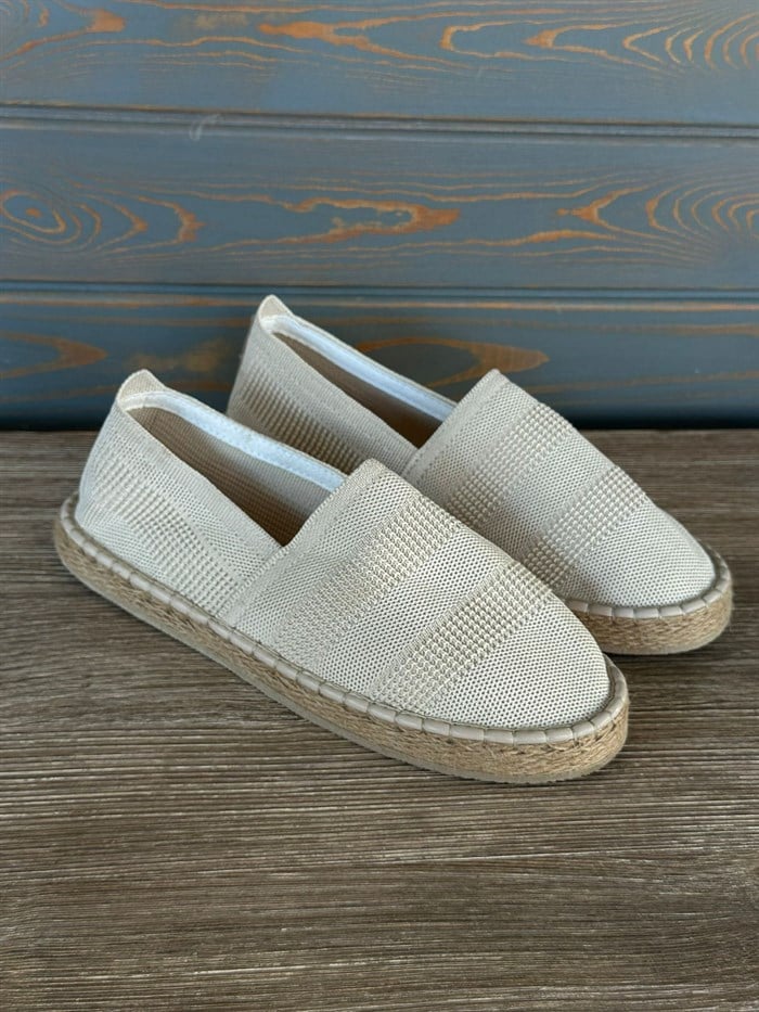 Hasır Taban Keten Espadril