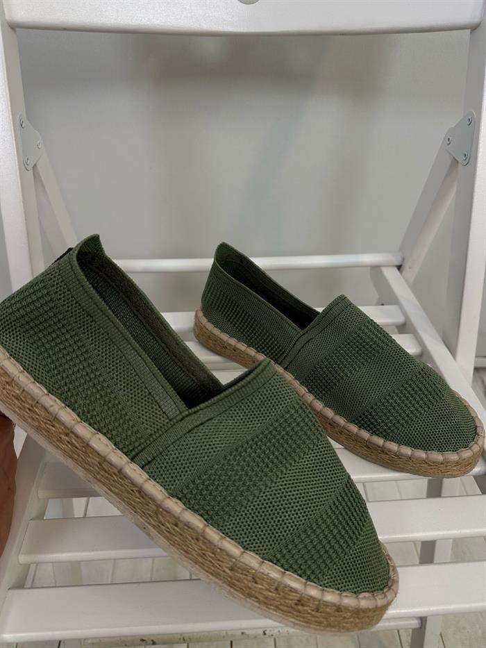 Hasır Taban Keten Espadril