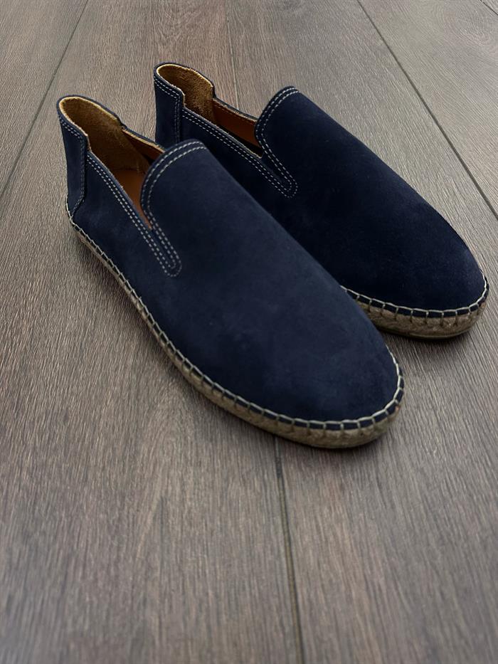 Hasır Tabanlı %100 Süet Deri Espadril