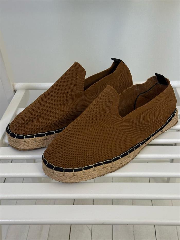 Triko Kumaş Hasır Tabanlı Espadril