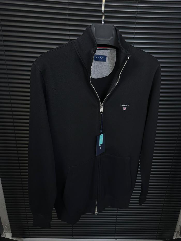 Nakış Logolu Waffle Kumaş Fermuarlı Sweatshirt