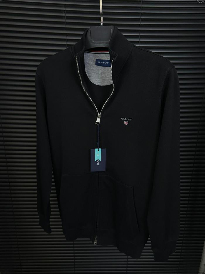 Nakış Logolu Waffle Kumaş Fermuarlı Sweatshirt