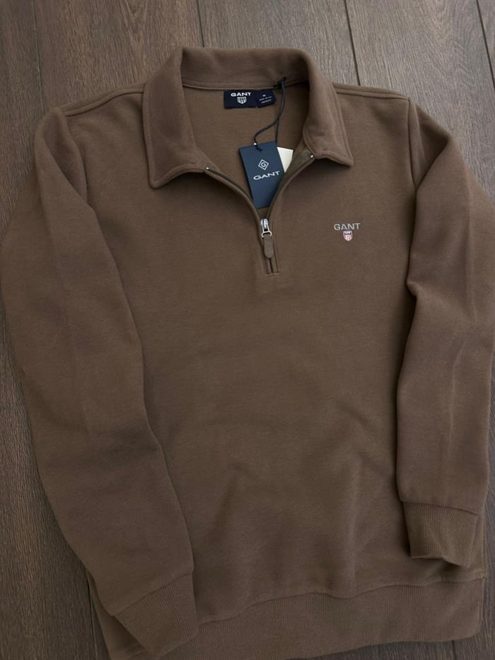 Selanik Kumaş Yakalı Fermuarlı Sweatshirt