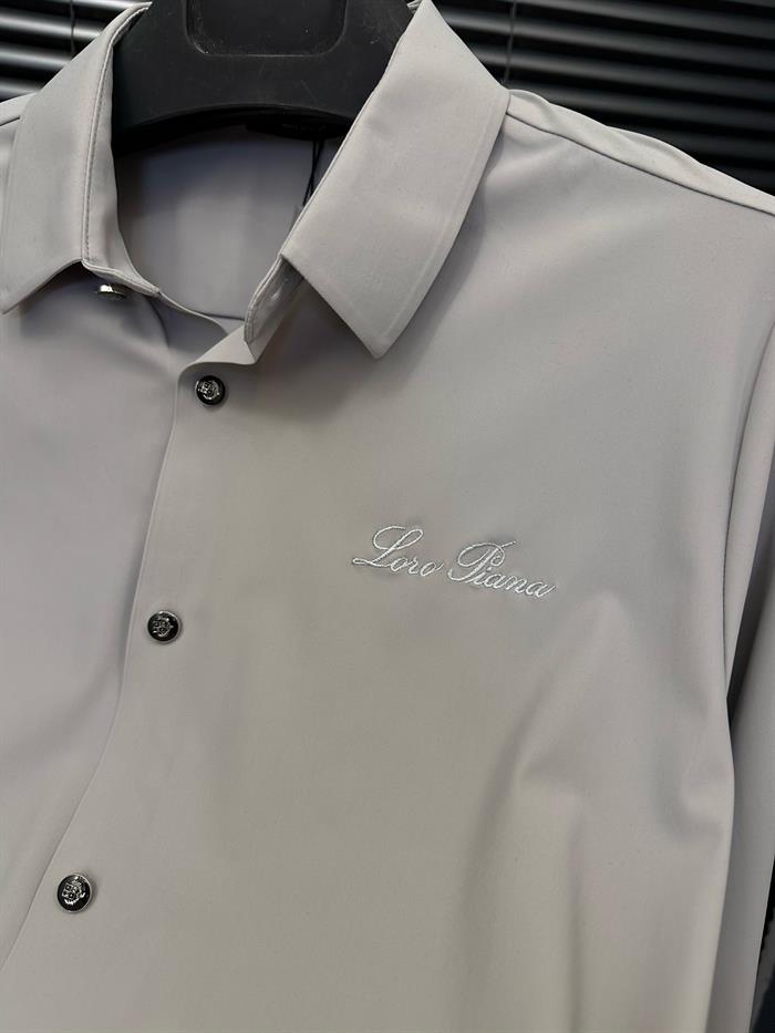 Nakış Logolu Likralı Gömlek