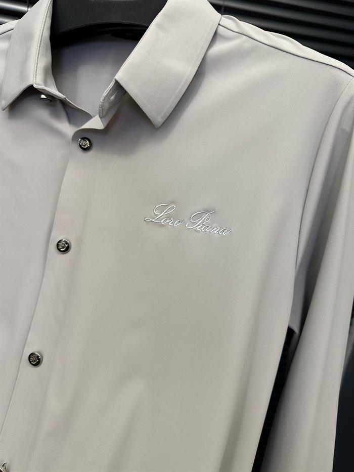 Nakış Logolu Likralı Gömlek