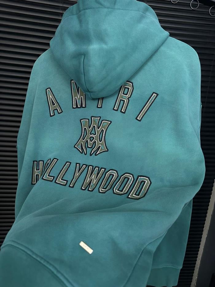 Yıkama Kumaş Sırt Ve Göğüs Baskılı Hoodie