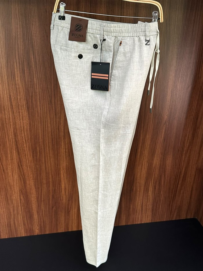 Metal Logolu Keten Jogger Pantolon