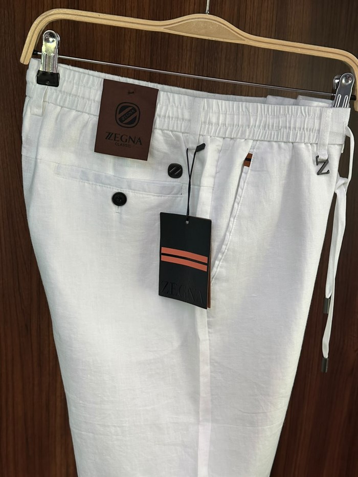 Metal Logolu Keten Jogger Pantolon