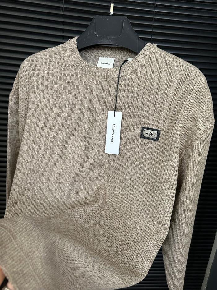 Metal Logolu Örme Sweatshirt