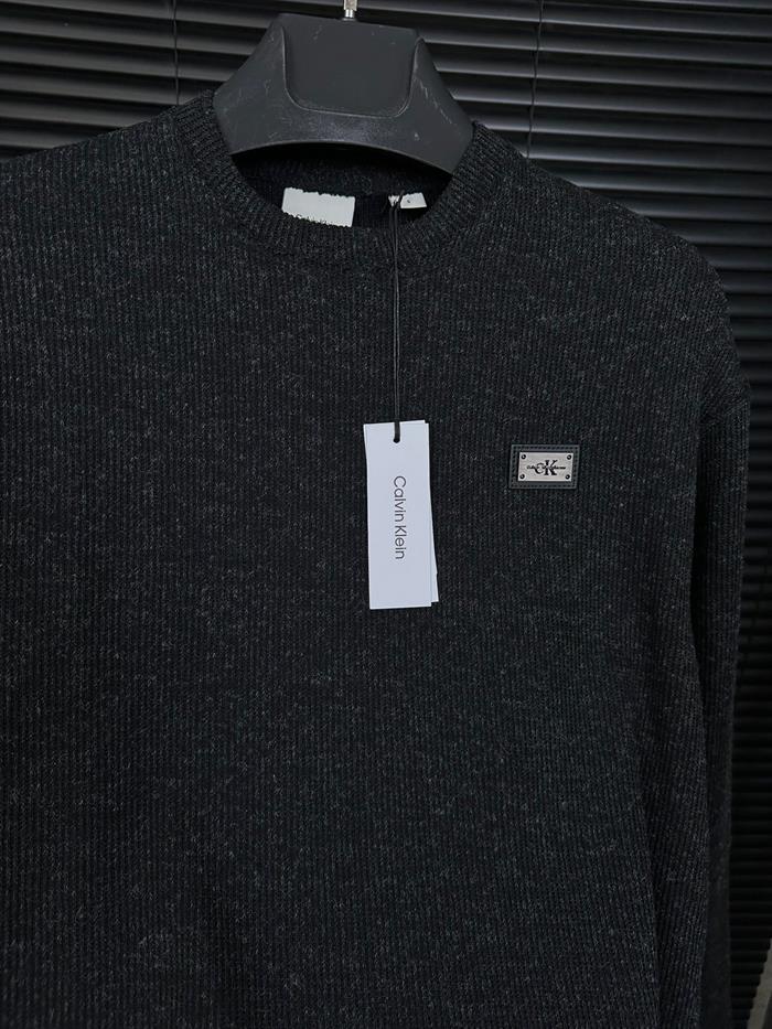 Metal Logolu Örme Sweatshirt