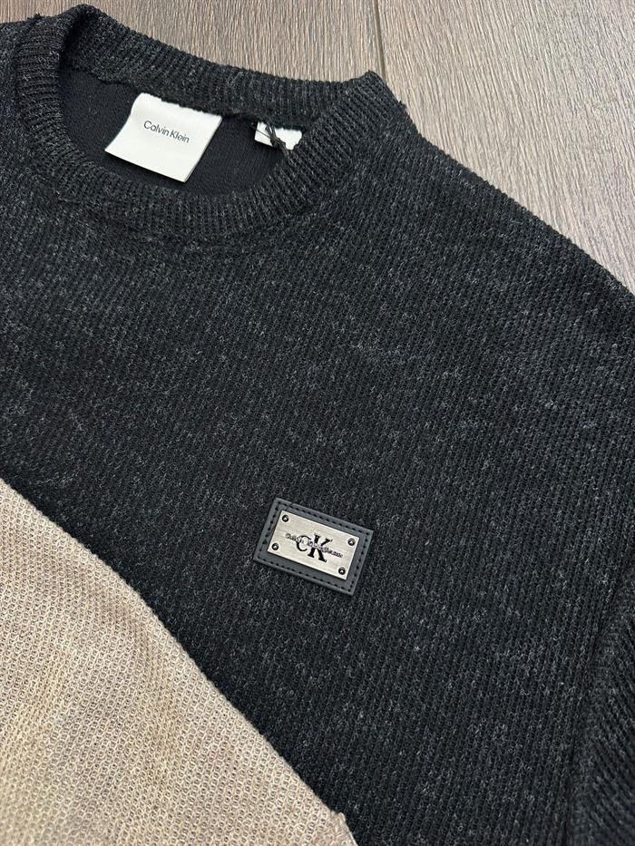 Metal Logolu Örme Sweatshirt