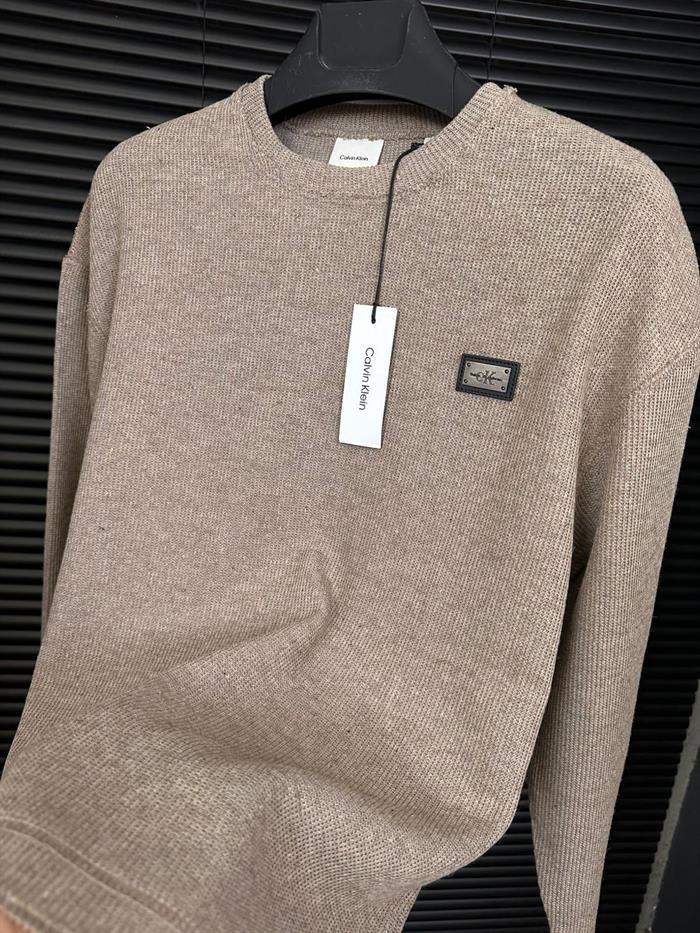 Metal Logolu Örme Sweatshirt