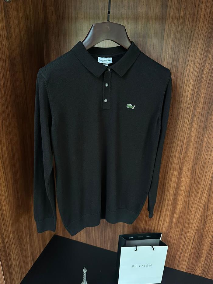 Nakış Logolu Yakalı Triko Kazak