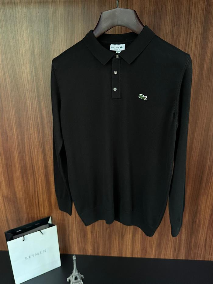 Nakış Logolu Yakalı Triko Kazak