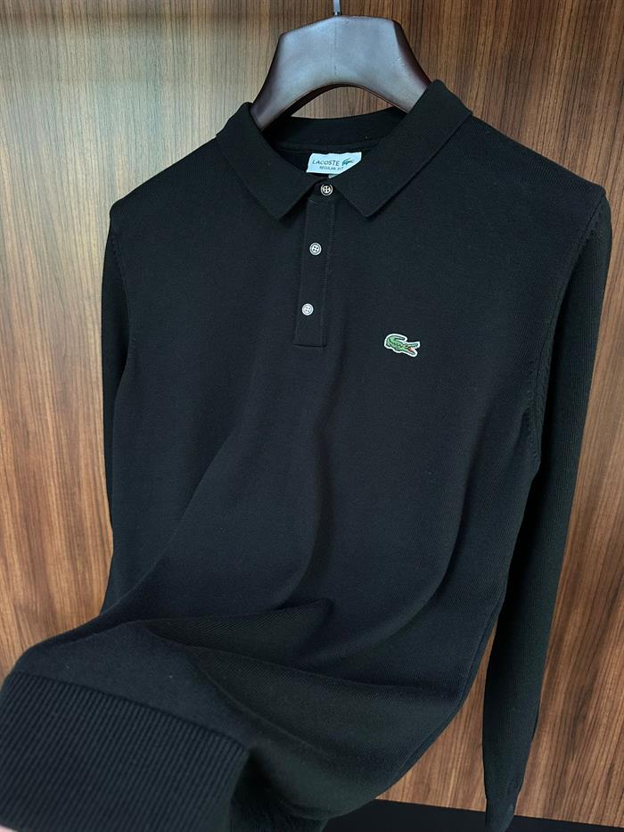 Nakış Logolu Yakalı Triko Kazak