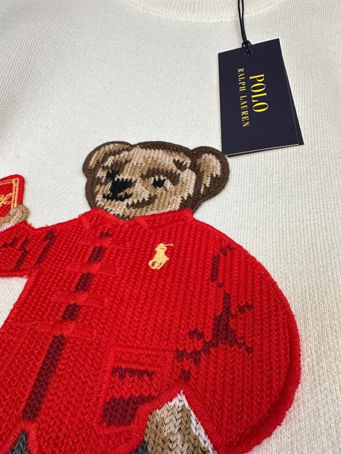 Teddy Bear Kabartma Nakış Logolu Kazak