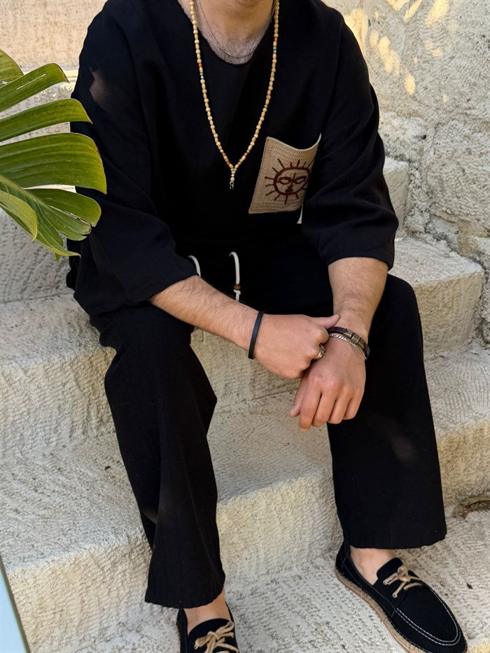 Aktacu Keten Baggy Pantolon