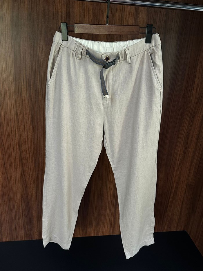 Beli Kemerli Lınen Kumaş Pantolon