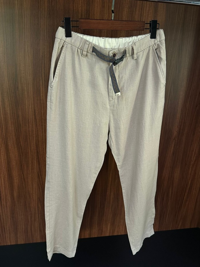 Beli Kemerli Lınen Kumaş Pantolon