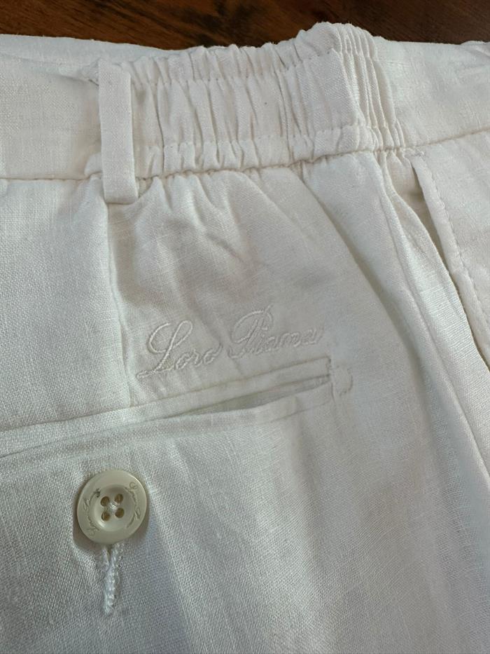 Beli Lastikli İpli Keten Pantolon