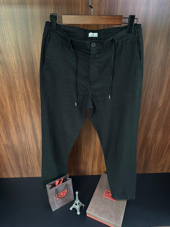 Beli Lastikli Keten Jogger Pantolon