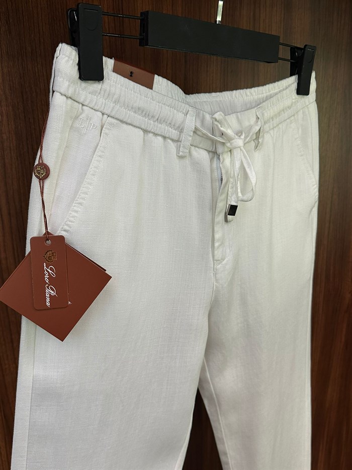 Deri Logolu Keten Jogger Pantolon