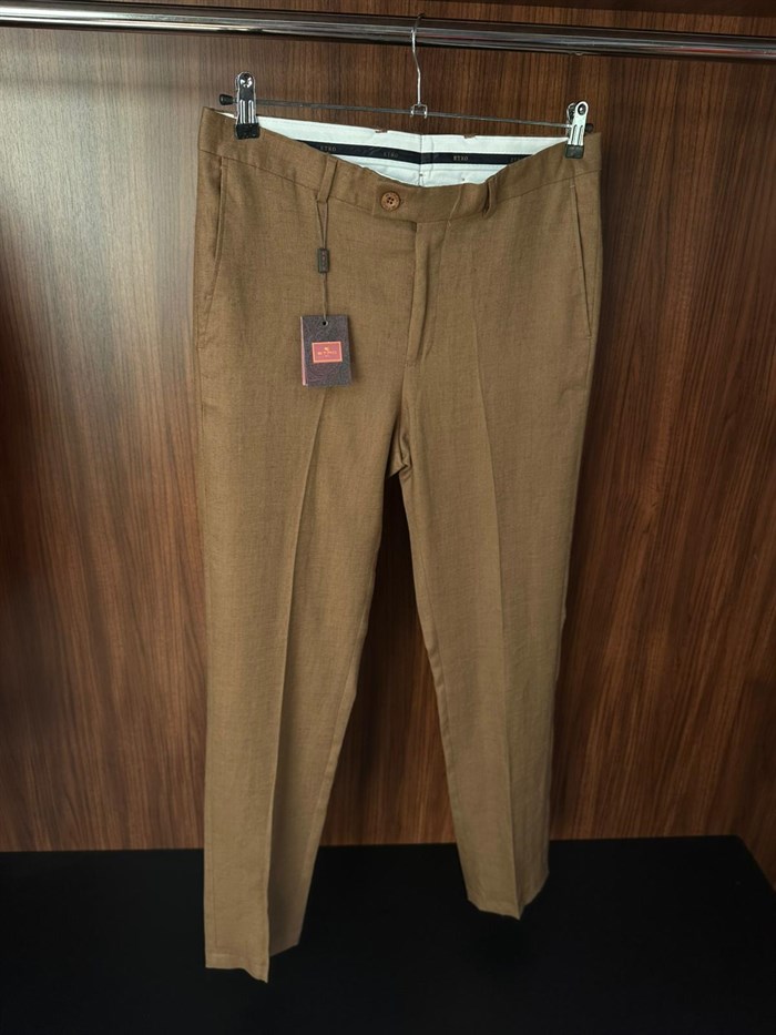 Nakış Logolu Keten Jogger Pantolon