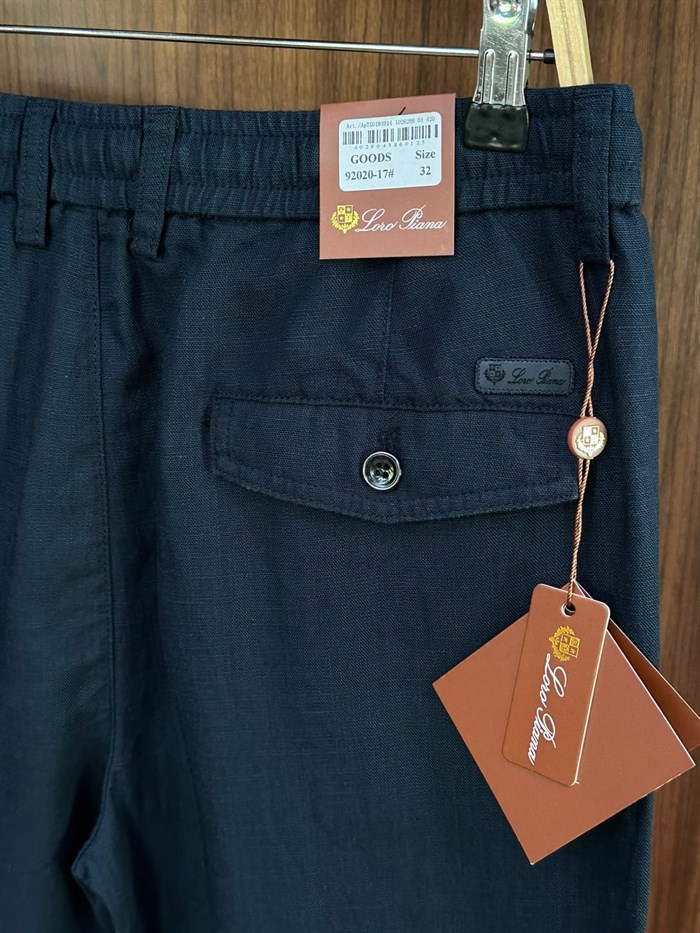 Nakış Logolu Keten Jogger Pantolon