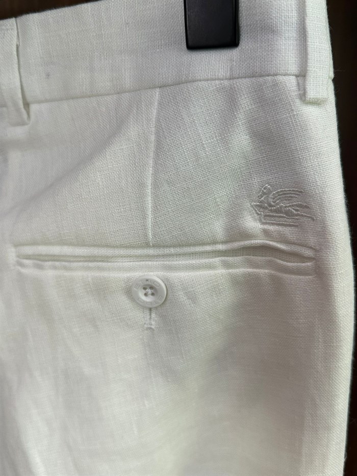 Nakış Logolu Keten Jogger Pantolon