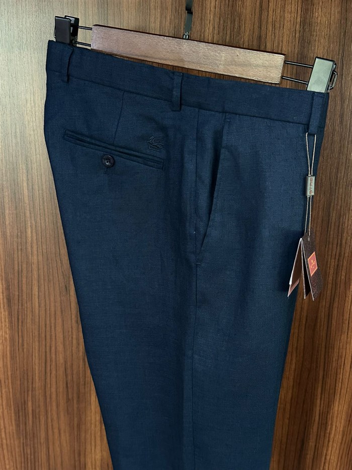 Nakış Logolu Keten Jogger Pantolon