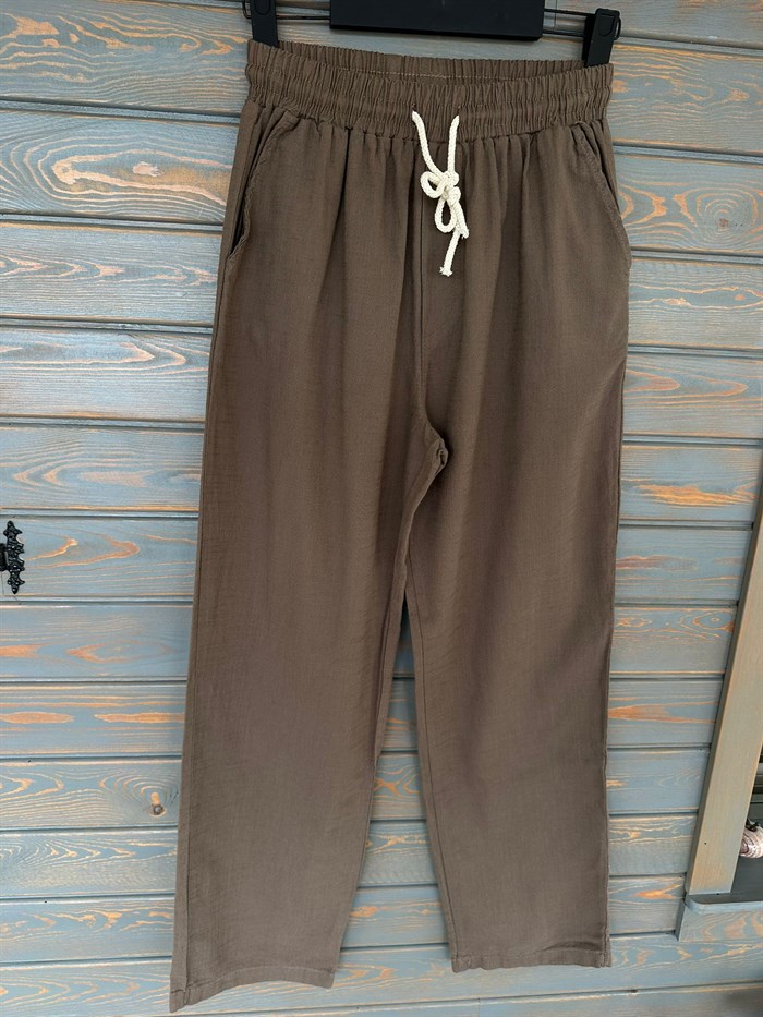Pamuk Keten Baggy Pantolon