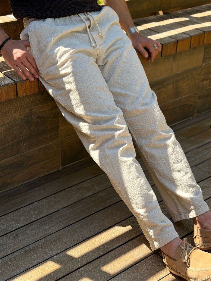 Pamuk Keten Baggy Pantolon