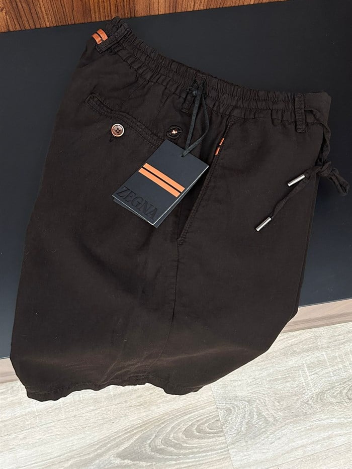 Bel Lastikli ve İp Detaylı Tencel & Linen Şort
