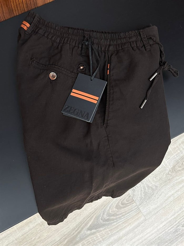 Bel Lastikli ve İp Detaylı Tencel & Linen Şort