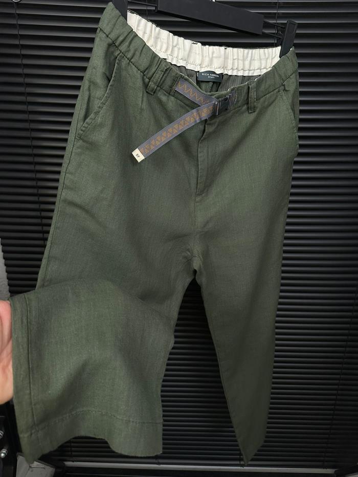Beli Kemerli Lınen Kumaş Pantolon