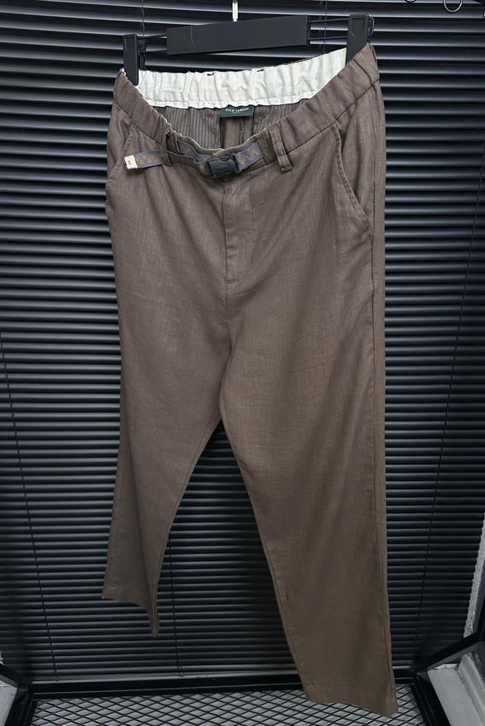 Beli Kemerli Lınen Kumaş Pantolon