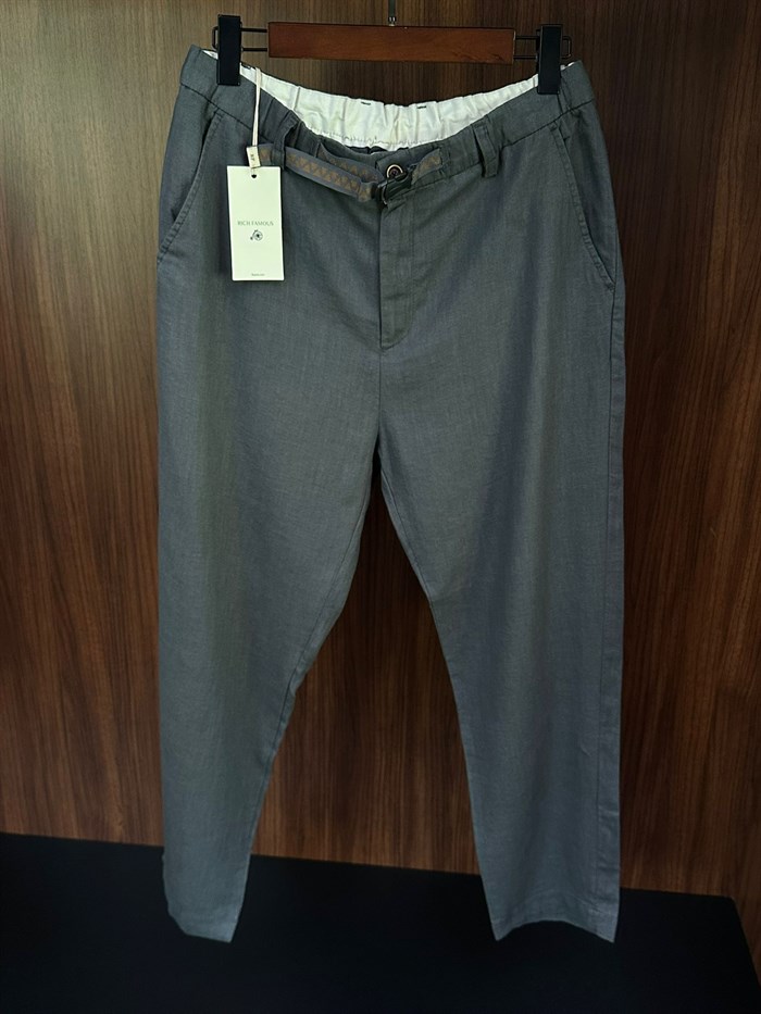 Beli Kemerli Lınen Kumaş Pantolon