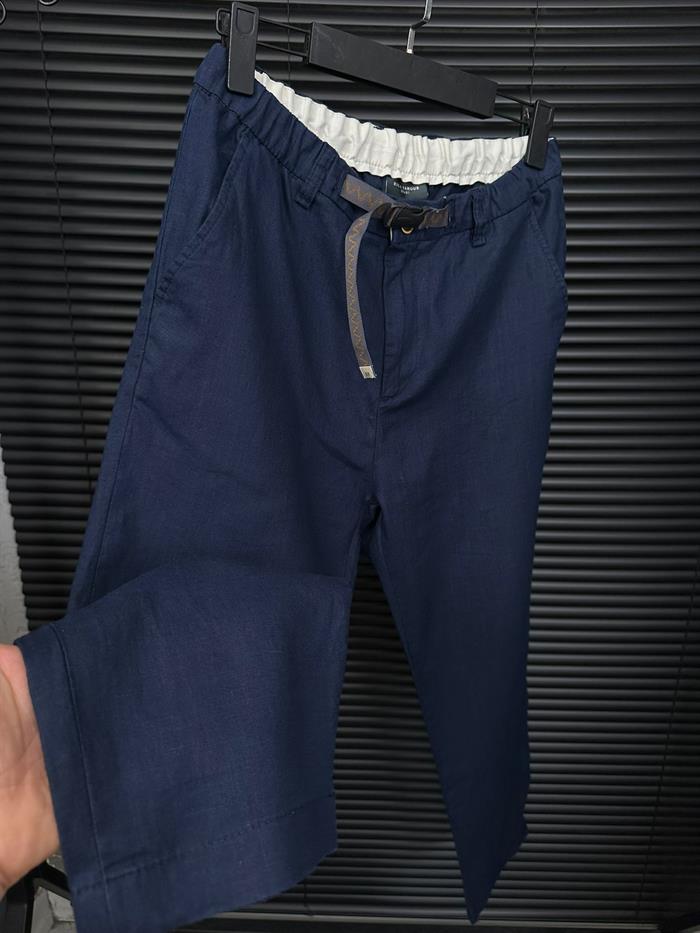 Beli Kemerli Lınen Kumaş Pantolon